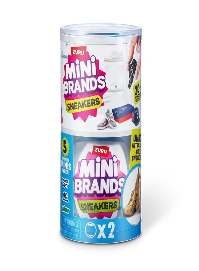 Mini Brands Sneakers Capsule 2 Pack By Zuru Real Miniature Sneaker Brands Collectible Toy, 2 Capsules Of 5 Mystery Miniature Brands For Girls, Teens, Adults And Collectors (2 Pack), White - Image 2
